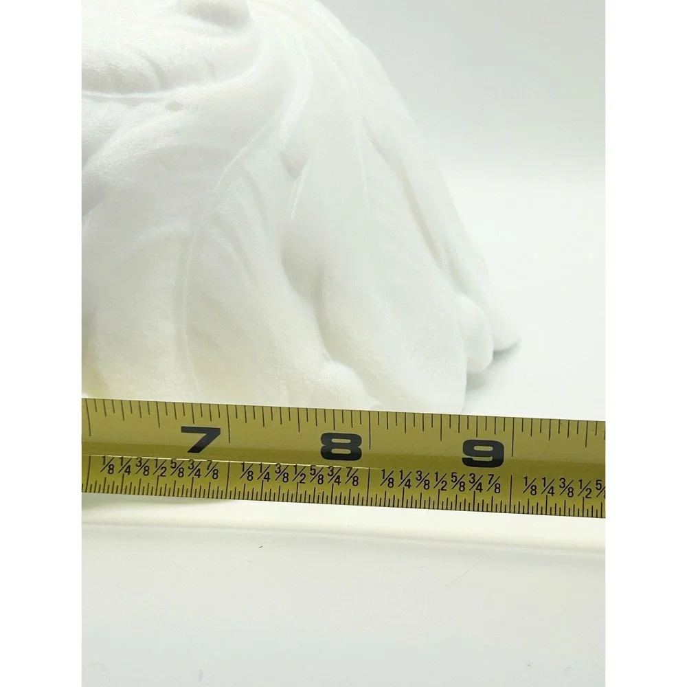 Vintage‎ White Milk Glass Footed Bowl Embossed Leaf Flower Serving Bowl 8.5 